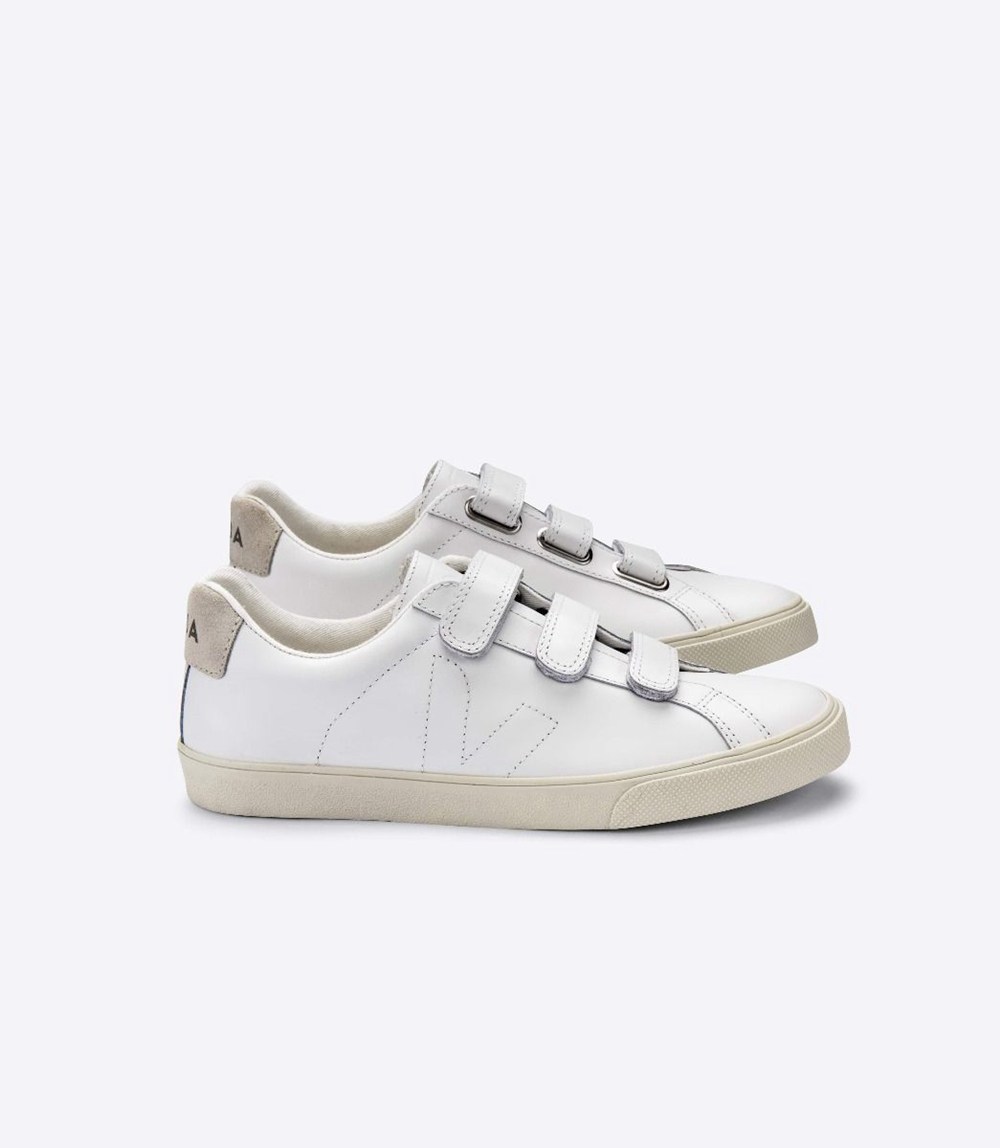 Tenis Veja Hombre - 3-Lock Cuero - Blancos - 875BLTECD